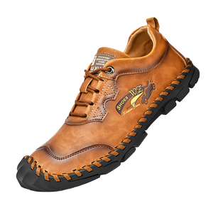 Zapatos Casuales de Cuero de Alta Calidad para Hombre, Diseño Plano con Cordones y Función Antideslizante para Uso en Exteriores, Otoño e Invierno - Product Image 4