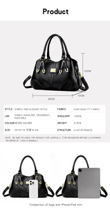 Nouveau sac bandoulière tendance grande capacité en cuir PU souple pour femme, sac à main de luxe de créateur - Product Image 2
