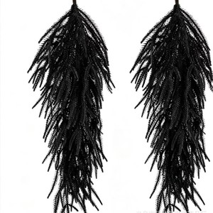 Guirlande murale artificielle en aiguilles de pin de Norfolk, plante verte, 75 cm, décoration noire pour la photographie et les mariages - Product Image 1