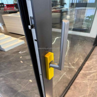 Porte battante extérieure en aluminium à persiennes, design moderne personnalisé, coupe-vent, ouverture manuelle pour la distribution des espaces