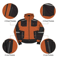 Abbigliamento Tecnico per Arrampicata all'Aperto, Giacca Premium Impermeabile con Cappuccio in Nylon Spandex Flessibile, Nastro Riflettente Integrato