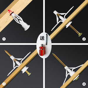 Cheville d'expansion papillon pour cloison sèche, vis métrique de qualité A, zincée, pour fixation à marteau - Product Image 5