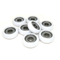 Rouleaux de glisse en plastique POM revêtu de nylon 8x40x10 mm BSR62840-10 OD 40 mm pour portes coulissantes