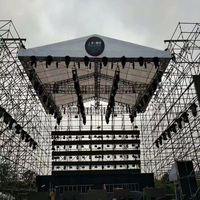 Torre de Soporte de Suelo para Elevación de Escenarios, Sistema de Truss de 400mm de Altura, 12m, 1000kg, con Viga de Bloque de Manga de Aleación de Aluminio y Truss de Pilar