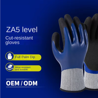 Gants anti-coupure Gadley A5 en nitrile, revêtement anti-huile et imperméable, niveau de protection ANSI/ISEA 4, résistance à la déchirure EN388 6.5, vente en gros d'usine OEM