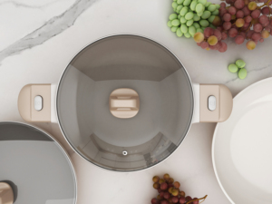 Poêle à frire et casserole 20-28cm Ensembles de batterie de cuisine en céramique et aluminium Couleur personnalisée Ustensiles de cuisine Marmite antiadhésive - Product Image 6