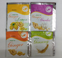 Sachet de tisane à saveur de citron, de gingembre et de miel Emballage Poudre de thé douce pour la santé Boisson Sachets de thé instantanés
