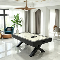 Table de jeu multi-activités rotative 4-en-1 personnalisable de 7 pieds |   Billard de qualité professionnelle, hockey sur air, table de tennis de table