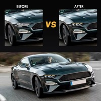 Phares HETOP Mustang 2018-2022, phares LED de voiture améliorés, DRL, plug and play, accessoires de phares avant, phare pour Ford