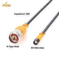 Câble coaxial d'antenne RF RP-SMA mâle vers N-Type mâle RG58 50 Ohm pour Wi-Fi LTE 4G 5G IoT GPS RFID Routeur Sans Fil