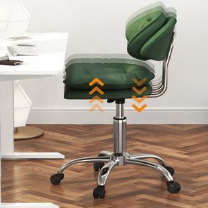 Silla de peluquero de salón de elevación simple y giratoria con asiento tapizado cómodo respaldo de tocador de dormitorio de niñas para salones de belleza - Product Image 4