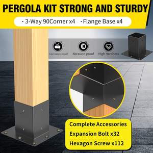 Kit <span class=keywords><strong>de</strong></span> pergola DIY Kit <span class=keywords><strong>de</strong></span> support en bois surélevé Support en acier Support <span class=keywords><strong>de</strong></span> pergola <span class=keywords><strong>de</strong></span> <span class=keywords><strong>jardin</strong></span> extérieur robuste - Product Image 4