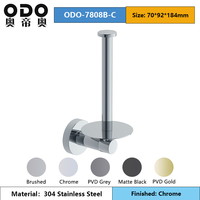 Ensemble d'accessoires de salle de bain en acier inoxydable 304 chromé LV.10 électroplaqué pour hôtels : porte-serviettes, porte-rouleau de papier, brosse WC