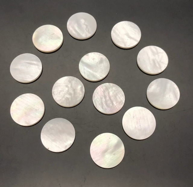 Custom Natural White Mother of Pearl Disc High Polished Round Disc White Shell for Jewelry Accessories