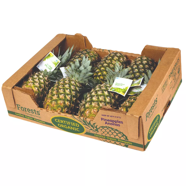 Sweet Fresh Pineapples Fruit Shipping Carton Packaging Packing Pineapple Export Cardboard Corrug Cartons Box for Fresh Fruit