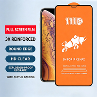 Verre trempé antistatique en aluminium haute performance JUNBO 0,4 mm 111D pour iPhone Duo 18 17 16 Pro Max, filtre anti-poussière, revêtement oléophobe