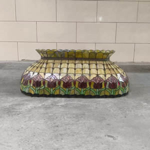 Lámpara Colgante Tiffany de 32 Pulgadas, Hecha a Mano, con Vidrio de Colores, Diseño de Flor de Tulipán, para Comedor, Sala de Estar, Decoración de Pasillo - Product Image 6