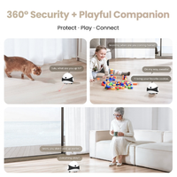 1080P HD Smart Interactive Dog Toy Camera 360 ° Déplacez-vous librement Audio bidirectionnel Caméra de sécurité à domicile WiFi App Self-Charge Pet Camera Robot