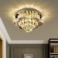Lustre moderne de luxe en forme de fleur de cristal, LED, contrôle par application, intensité réglable, plafonnier encastré, éclairage domestique pour salon