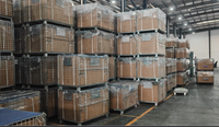 Cage de stockage pliable en treillis métallique robuste en acier 316L, empilable, pour la logistique industrielle