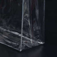 Sac à main en PVC transparent à fond carré, sac d'emballage en plastique transparent autoportant pour la présentation de thé au lait, de souvenirs et de bonbons