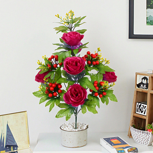 Mô Phỏng Hoa Hồng Lụa Hoa Thân Thiện Với Môi Đa-Mảnh Trang Trí Nội Thất Nhân Tạo Hoa Đồ Trang Trí 42Cm 11 Fugui Trái Cây - Product Image 1