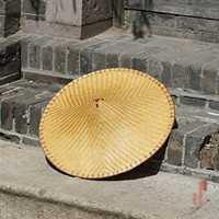 Chapeau en bambou, imperméable et anti-UV, tissé à la main, style ancien, pour la danse, accessoires de photographie, chapeau de soleil agricole