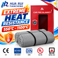 Couverture anti-feu pour voiture 6*8m DIN SPEC 91489 EN13501, armoire en acier au carbone pour réseaux de concessionnaires aux Philippines, 590gsm, version améliorée DIN