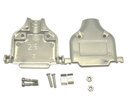 Capot métallique D-SUB de connexion 9W4, 2 pièces, capuchon en métal pour connecteur DB-SUB 25 broches avec surface lisse