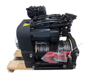 14000lb Dual-motor Drive Winch <b>Hoist</b> with Nylon Rope Synthetic Rope Winch <b>Hoist</b> for SUV Use Vehicle - Product Image 3