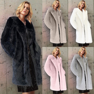 Cappotto di Lusso in Pelliccia Sintetica da Donna, Stile Semplice, Lungo, Casual, Caldo, Giacca Invernale Pesante da Donna - Product Image 2