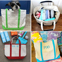 Sac fourre-tout en toile de coton recyclé écologique personnalisé avec logo imprimé sur mesure et usage promotionnel