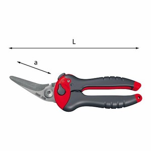 Sécateur Usag Bypass Pruner 211 B en acier inoxydable rouge, diamètre de coupe 20-30 mm, pour droitiers - Product Image 1