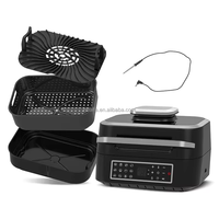 Aifa Appareils de cuisine Home Smart 6 pcs boeuf 12 en 1 Friteuse sans huile Observation Window Air Flyer Fryer Grill Electric Digital