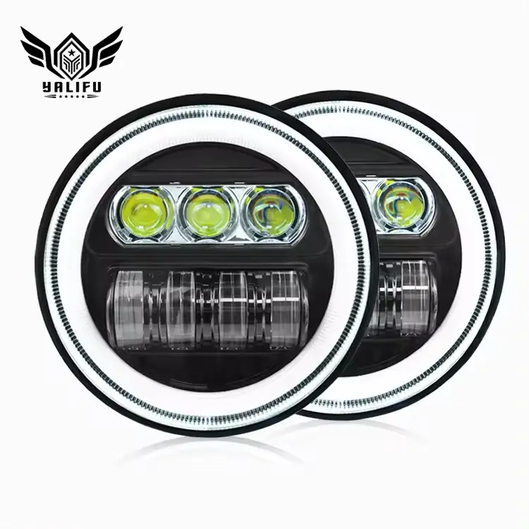 Lampu led drl 7 inci lampu lari 4wd lampu mengemudi ulasan australia kustom 3030 lampu utama cob lampu mobil Penjualan Terbaik