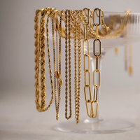 Collier ras du cou gothique minimaliste en acier inoxydable plaqué or 18 carats, étanche, rétro, délicat, perlé, multicouche, pour soirée