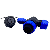 Adaptateur de prise d'aviation R & R 2-16 Core SP13 SP29 IP68 Nylon étanche avec contacts en cuivre et laiton 9P et broches 12P