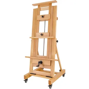 US Art Supply 85 inch Studio H-Frame Wood Easel with Storage Drawer