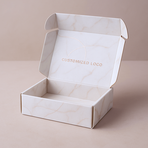 กล่องกระดาษลูกฟูกสีขาวแบบสั่งทำกล่องบรรจุภัณฑ์สำหรับอีคอมเมิร์ซ - Product Image 1