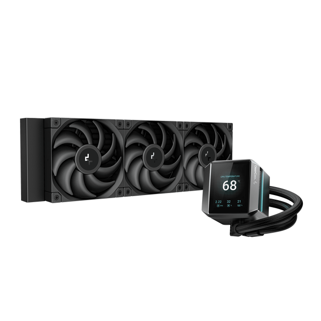 DeepCool MYSTIQUE AIO 360 Integrated Water Cooling Radiator CPU Processor Fan 12V LED Copper PC Air Liquid Screen CPU Cooler