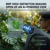 Lunettes Intelligentes M08I AI avec Caméra 13MP, Mémoire 4 Go, Vidéo 1080P, Assistant Vocal, Traduction et Reconnaissance d'Objets