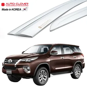 Autoclover cho Toyota Fortuner Chrome cửa sổ Visor Sun Door visors cho xe mưa bảo vệ làm lệch hướng bên mưa bảo vệ d675