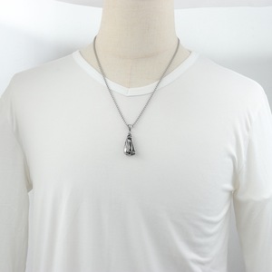 Yunnique – collier avec pendentif squelette en acier titane pour hommes, accessoire de fête de style Hip Hop Punk, chaîne de 60cm - Product Image 4