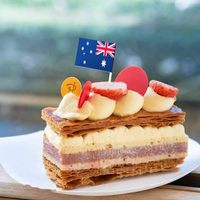 Vente en gros : Nouveaux mini-drapeaux australiens imprimés double face et décorations pour cupcakes sur bâtonnets de différentes nationalités