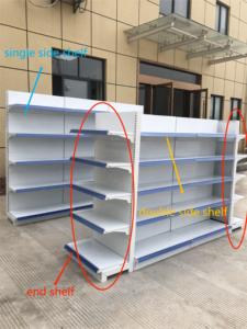Estanterías <span class=keywords><strong>de</strong></span> Exhibición <span class=keywords><strong>de</strong></span> Acero <span class=keywords><strong>de</strong></span> Doble Cara para Supermercados, Resistentes, Tipo Góndola, para Tiendas Minoristas - Product Image 4