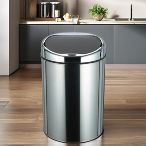 4L SMART Sensor Dustbin Stainless Steel Round <strong>Silver</strong> Color Trash Can Waste <strong>Bin</strong> with Mirror Surface and Chrome Plated - Product Image 5