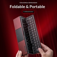 Clavier mini pliable sans fil pour ordinateur portable et tablette, interface USB-C, pavé tactile, design ultra fin, touches multimédias étanches, nouveau
