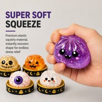 Boîte Mystère d'Halloween : Jouet Squishy Anti-Stress Doux, Formes Horribles Assorties, Cadeau de Fête