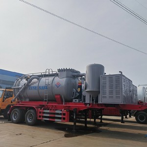 2 Axles 20m3 Steel Sewage Suction Vacuum Trailer 22000L Toilet Sucker Semi-Trailer Drain Clean - Product Image 3