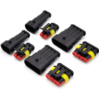 Vente d'usine 1.5mm AMP étanche automobile mâle femelle 1P 2P 3P 4P 5P 6P boîtier noir Super joint fil connecteur automobile
